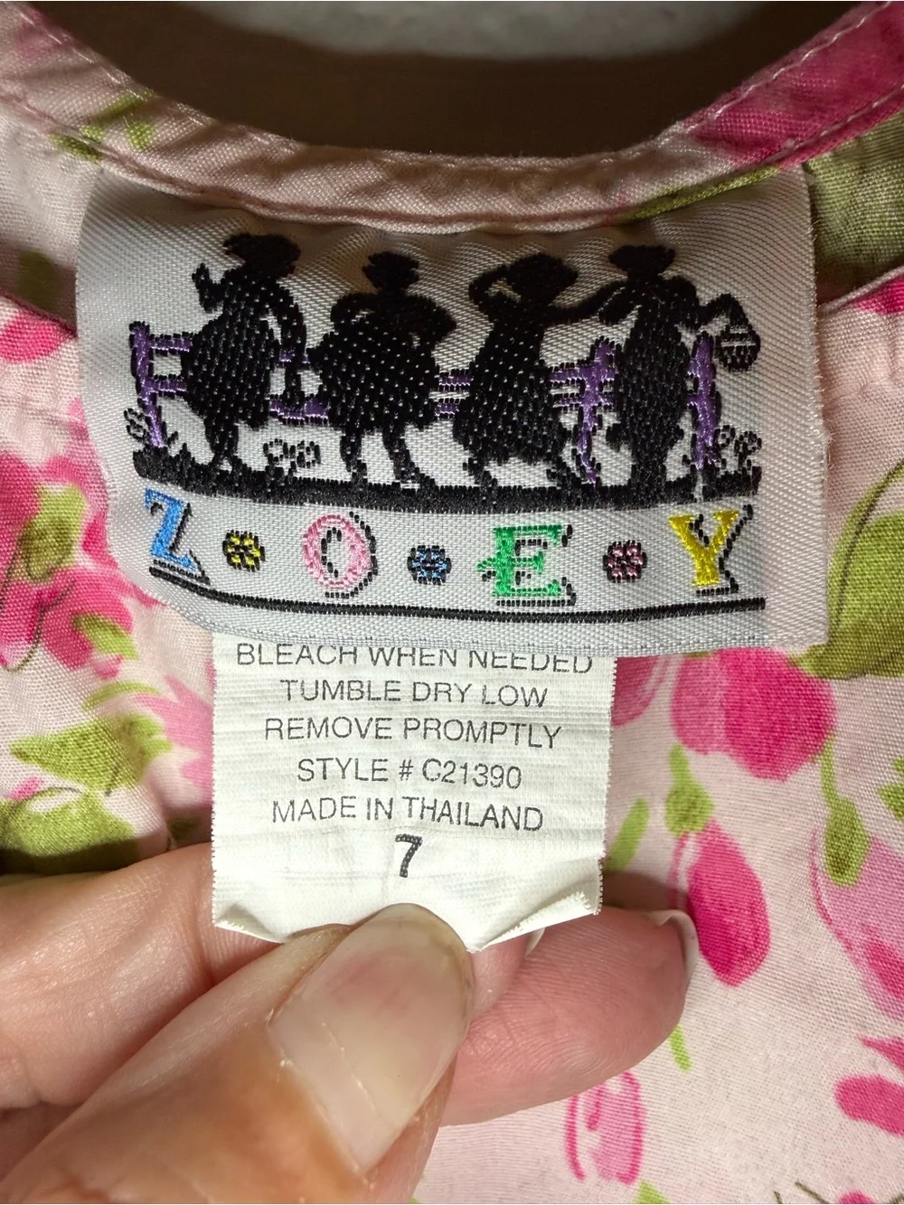 Zoey Girls Floral Sleeveless Dress - Size 7